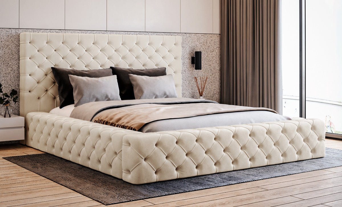 Designer Upholstered Bed Lana Velvet with Storage