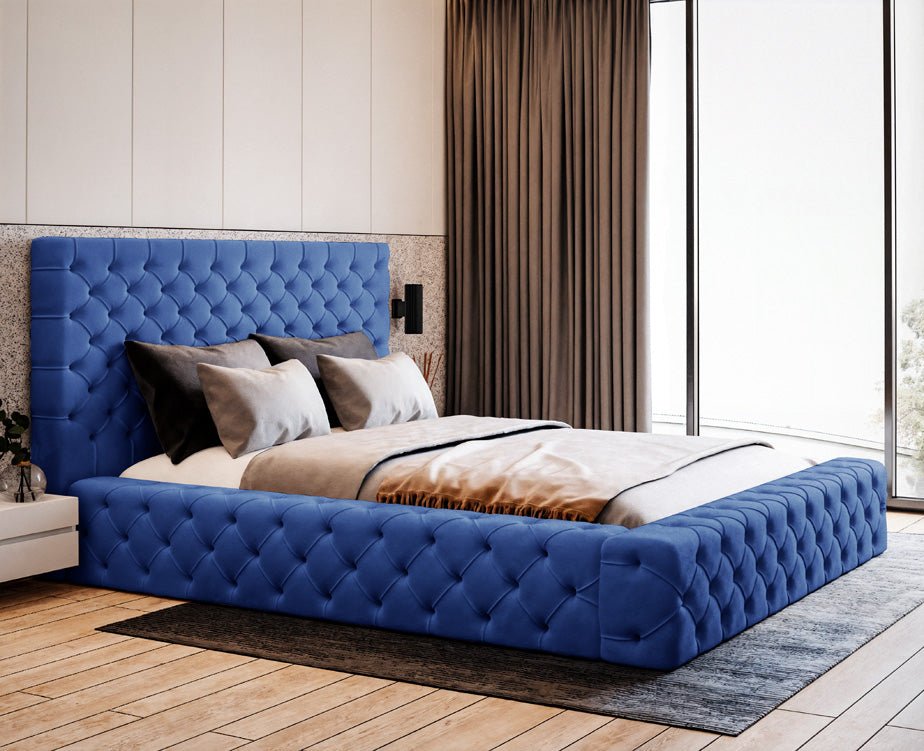 Designer Upholstered Bed Lana Velvet with Storage