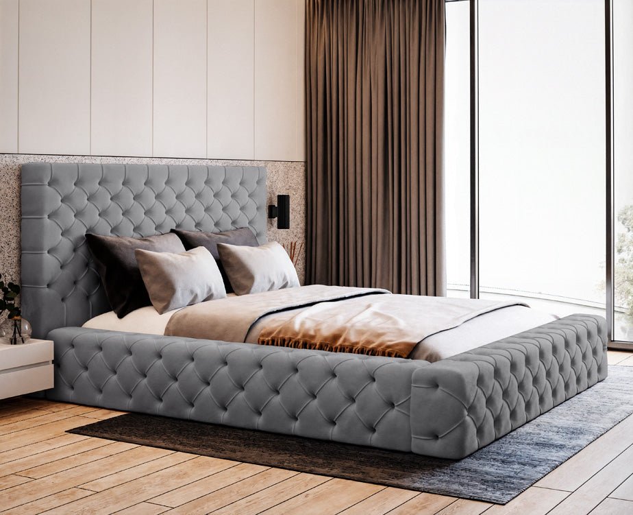 Designer Upholstered Bed Lana Velvet with Storage