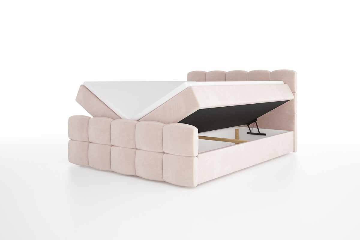 Boxspringbett Cozy Samt mit Stauraum - Luxusbetten24