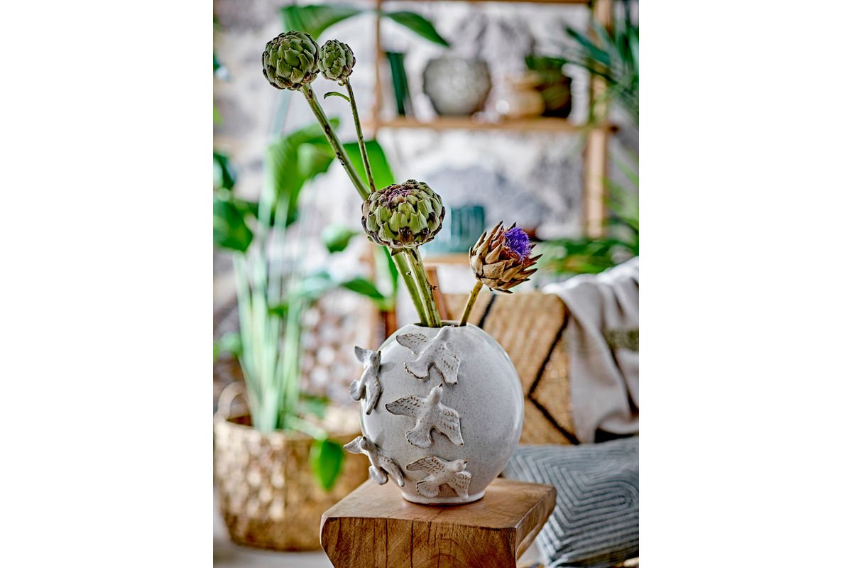 Vase „Anira“ – Naturfarbenes Steingut