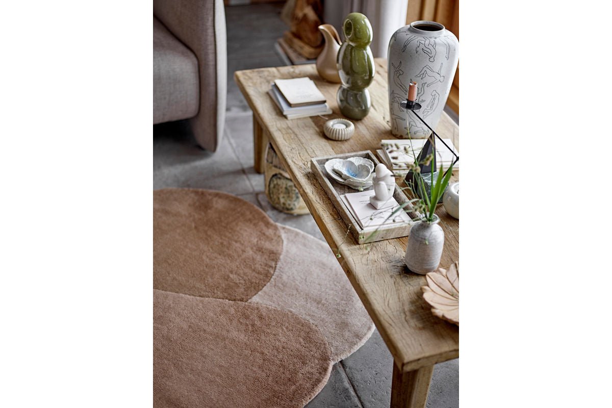 Tapis Arlo – Formes organiques en marron chaud