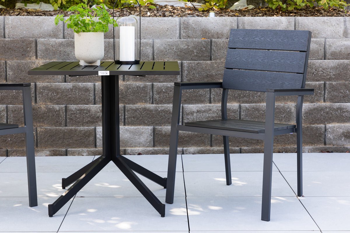 Ensemble de 2 chaises de jardin Leonie en aluminium