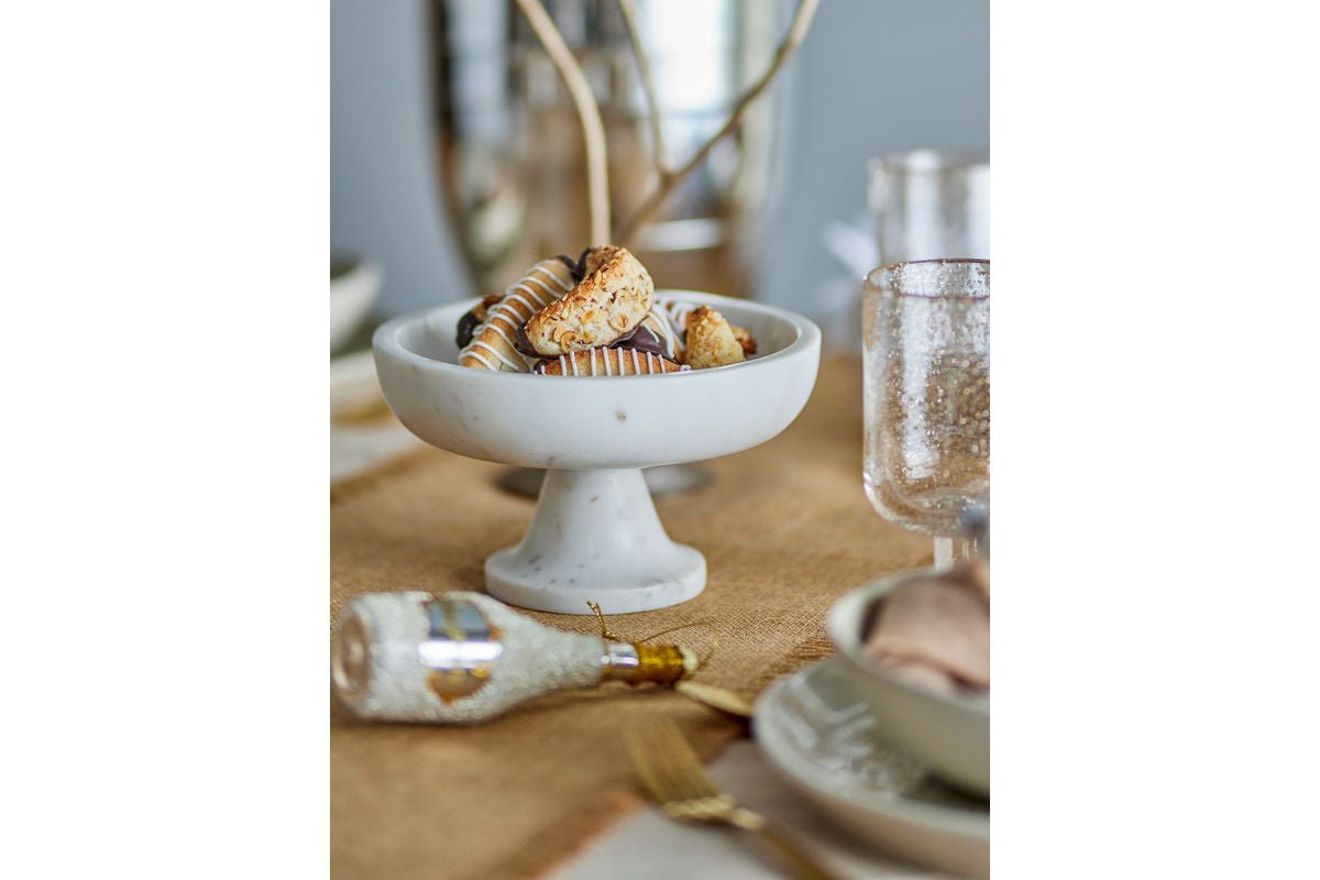 Schüssel Erin - Weißer Marmor mit elegantem Stand