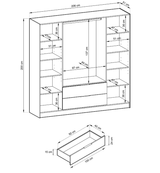 Designer Schrank Niro 206 cm - Luxusbetten24