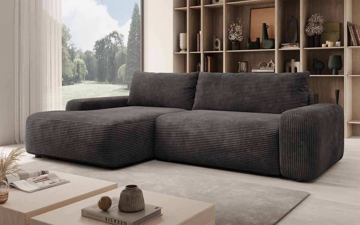 Designer Sofa Luma mit Stauraum und Schlaffunktion - Luxusbetten24