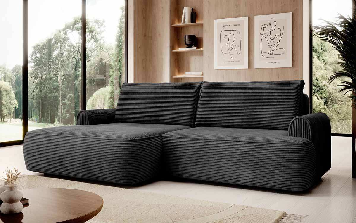 Designer Sofa Onelio mit Stauraum und Schlaffunktion - Luxusbetten24