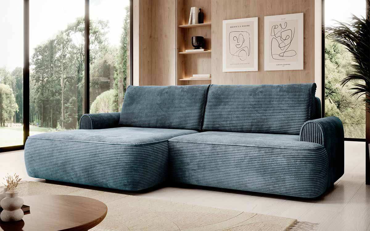 Designer Sofa Onelio mit Stauraum und Schlaffunktion - Luxusbetten24