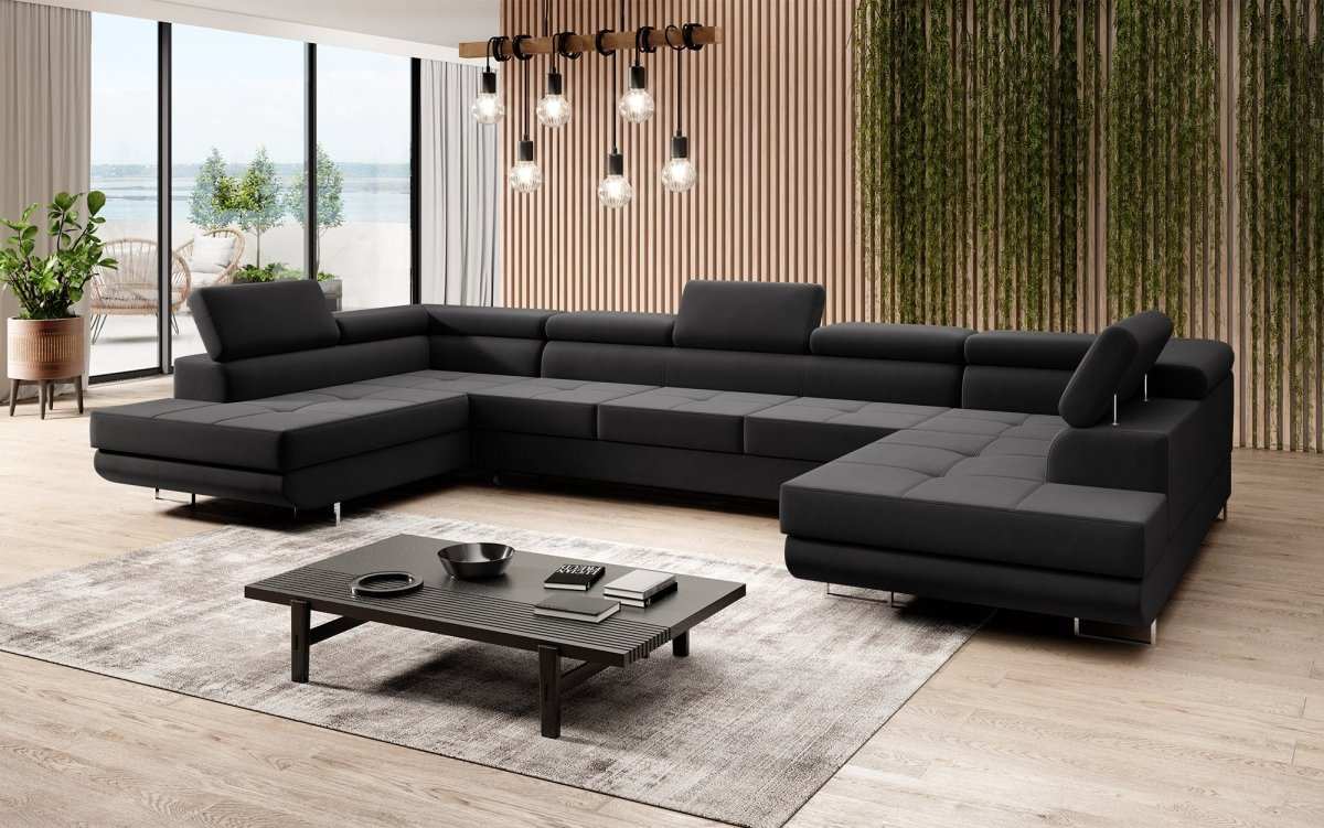 Designer Sofa Taormina mit Schlaf - und Klappfunktion (Samt) - Luxusbetten24