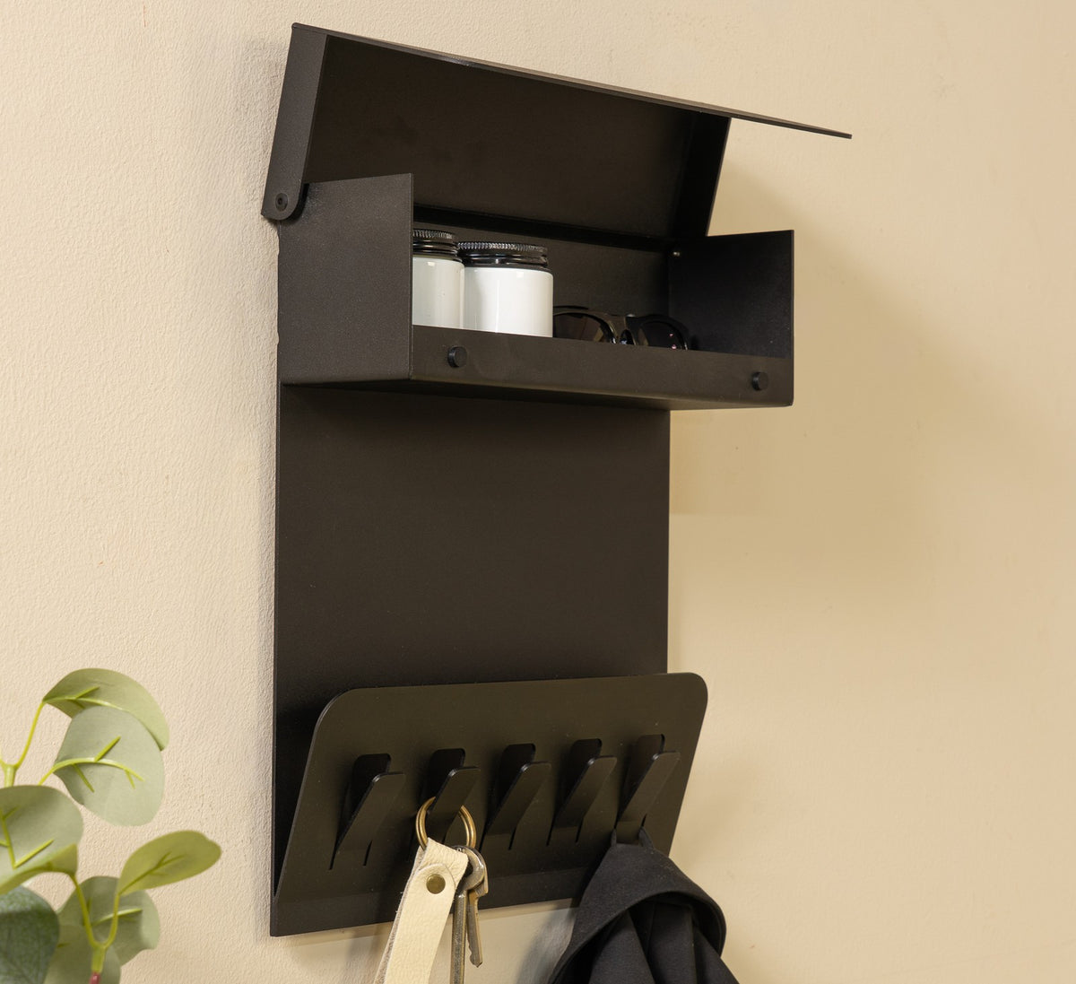 Designer Wandgarderobe Kasimo - Schwarz