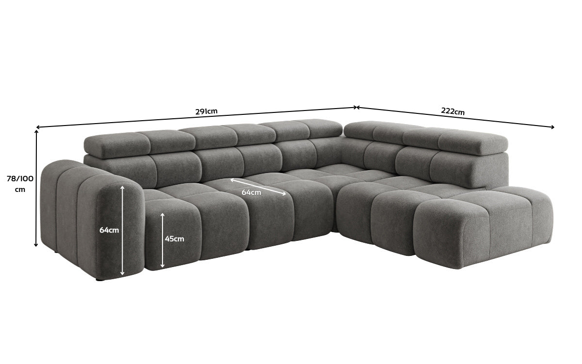 Canapé design Mia L Maxi en Chenille