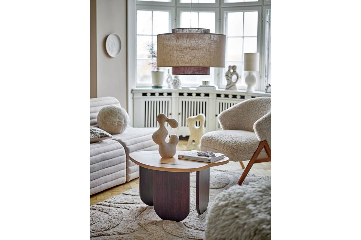 Fauteuil lounge Taupe - au style rétro moderne