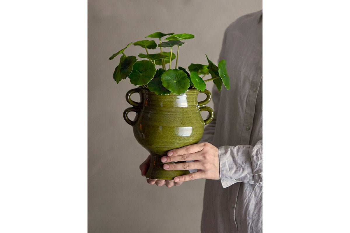 Pot de fleurs « Selari » – Grès vert