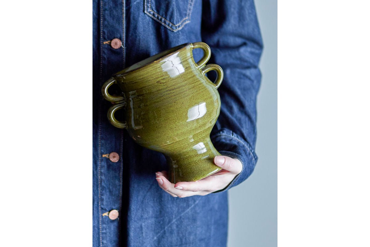 Pot de fleurs « Selari » – Grès vert