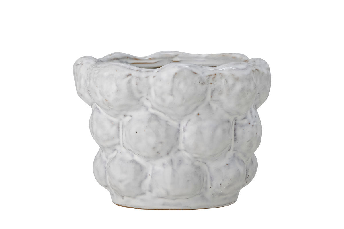 Pot de fleurs Clowd – grès blanc