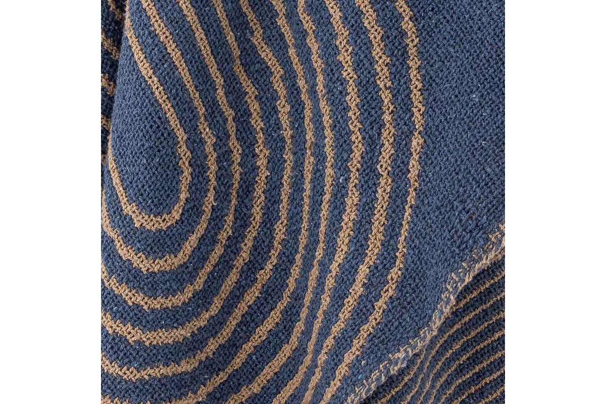 Plaid Nalu – Bleu, en coton recyclé