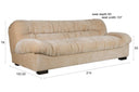 Sofa Talaro mit gerafftem Samtbezug