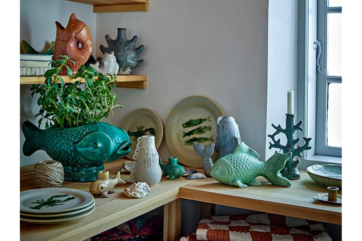 Teller Havik - en faïence - motif poisson lot de 4