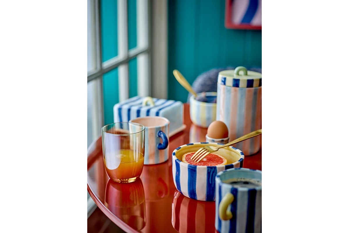 Trinkgläser Noemi – Glas in Bronze mit Perlmuttrand (4er-Set)