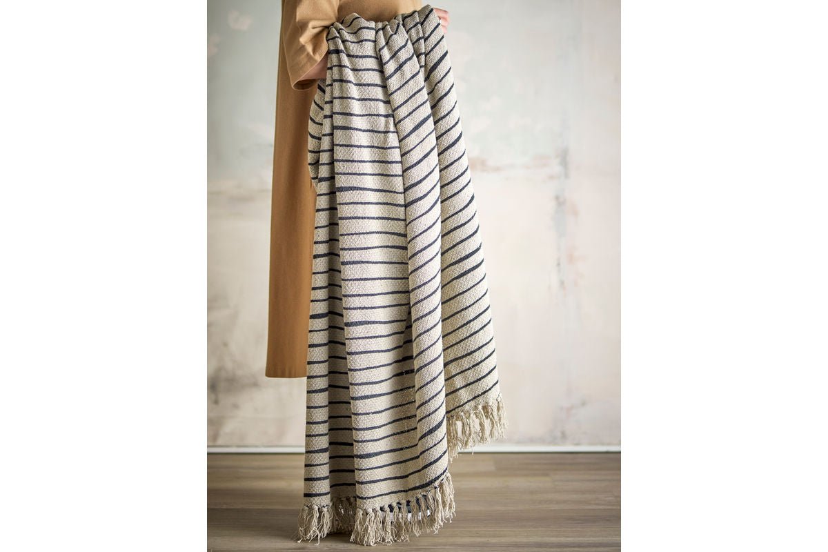 Plaid Savai – Naturel, en coton recyclé