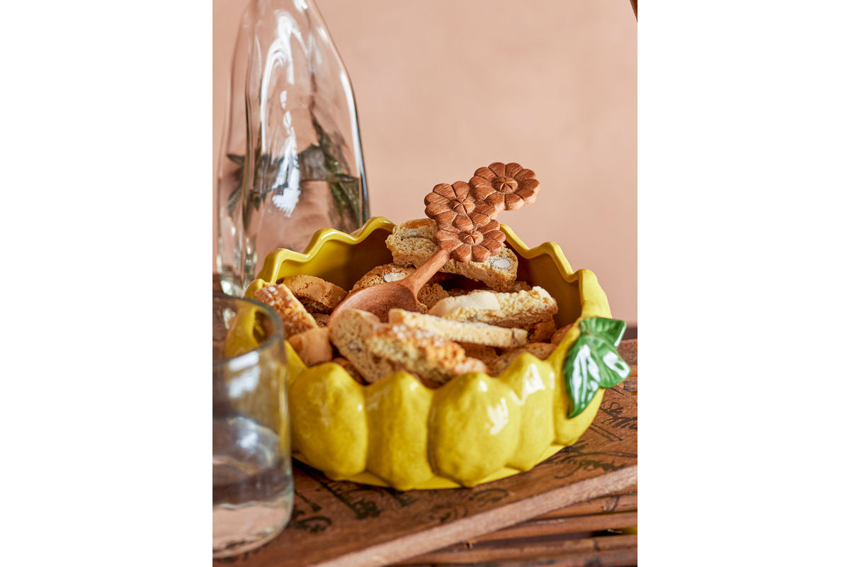 Coupe Zelda – faïence décorée à la main avec motif citron