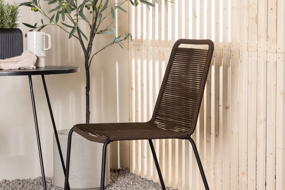 Ensemble de mobilier de jardin Aven – ensemble de meubles de jardin 3 pièces en Marron/Noir