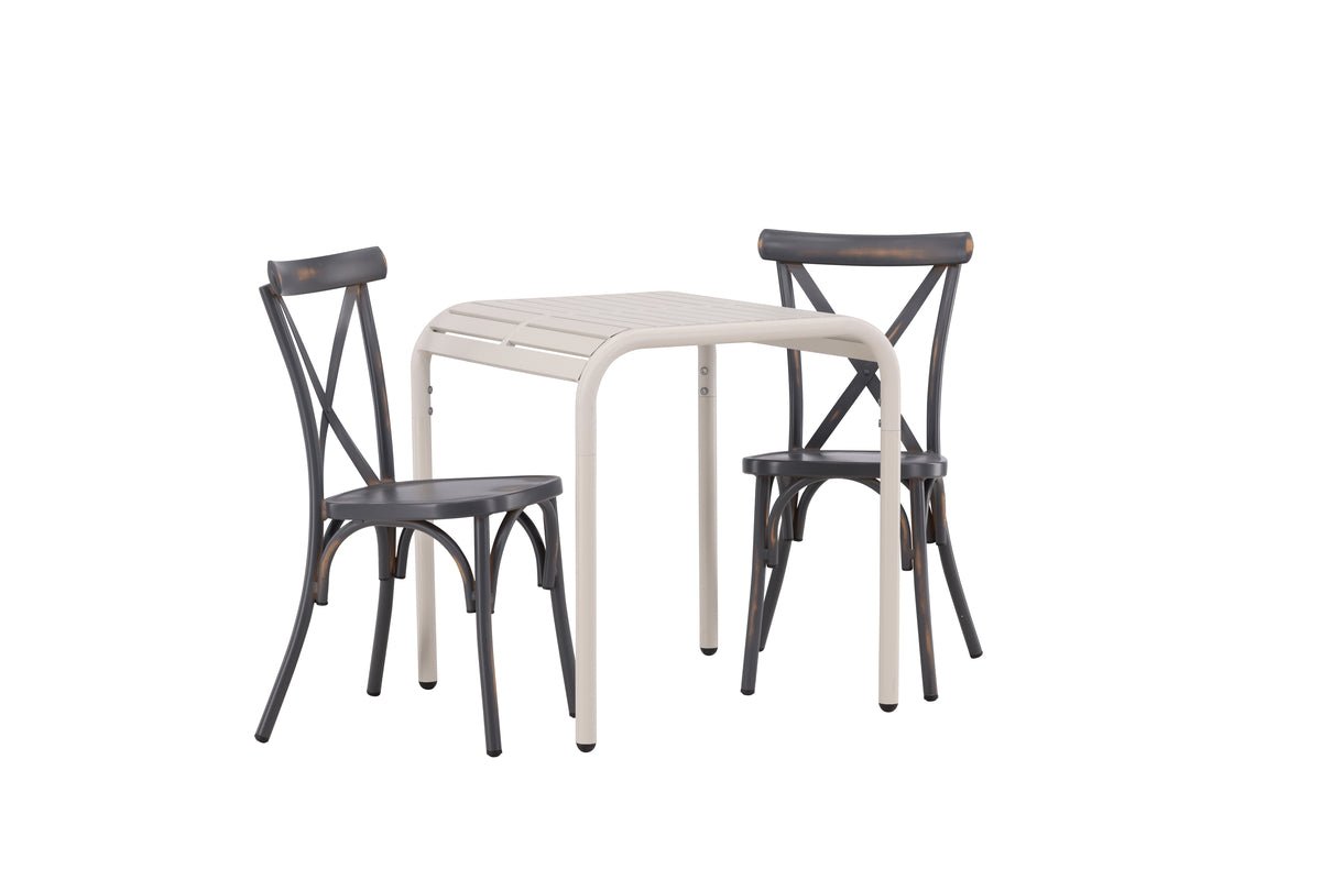 Ensemble de mobilier de jardin Narvis – Set de mobilier de jardin 3 pièces 70x70 cm