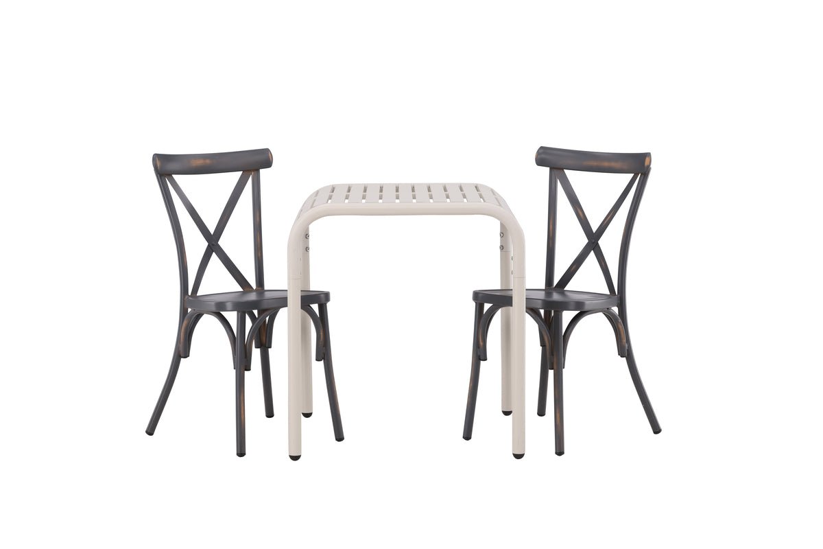 Ensemble de mobilier de jardin Narvis – Set de mobilier de jardin 3 pièces 70x70 cm