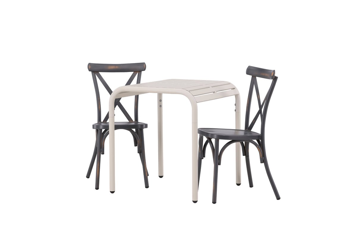 Ensemble de mobilier de jardin Narvis – Set de mobilier de jardin 3 pièces 70x70 cm