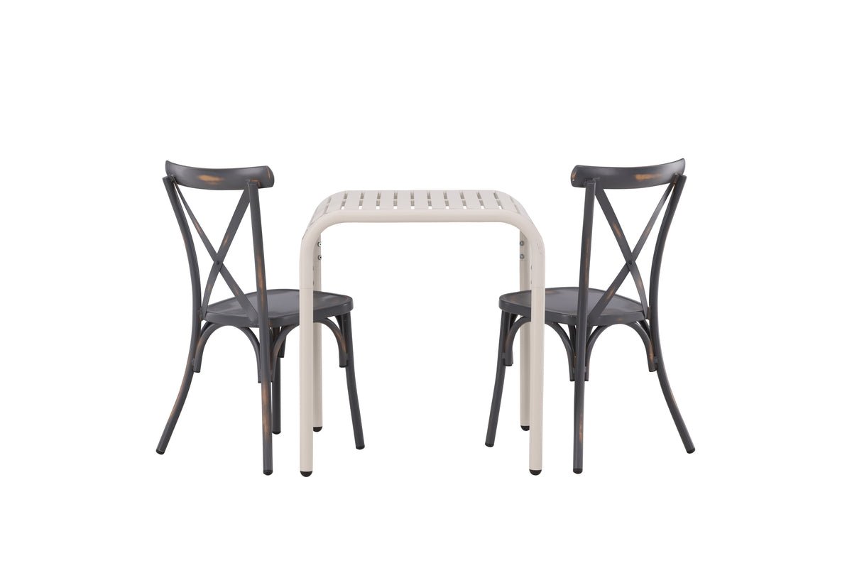 Ensemble de mobilier de jardin Narvis – Set de mobilier de jardin 3 pièces 70x70 cm