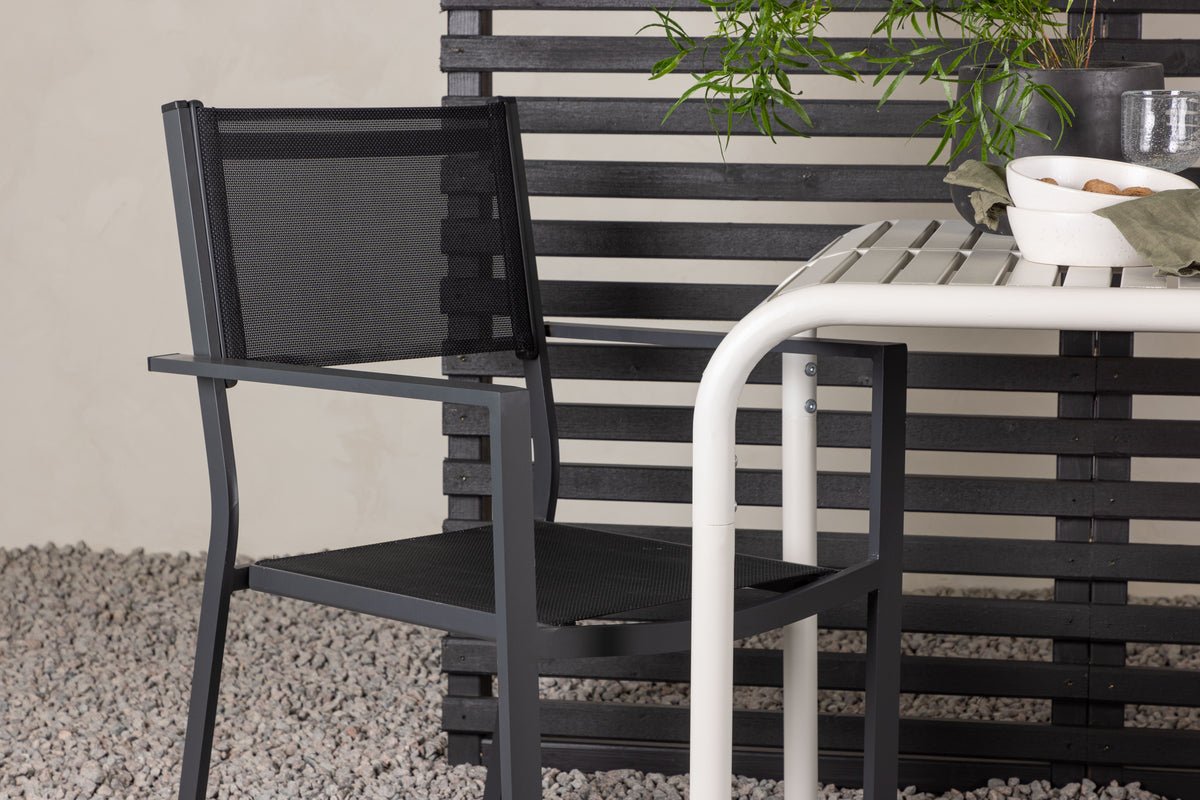 Ensemble de mobilier de jardin Café Florence – ensemble de mobilier de jardin 3 pièces en Beige/Noir