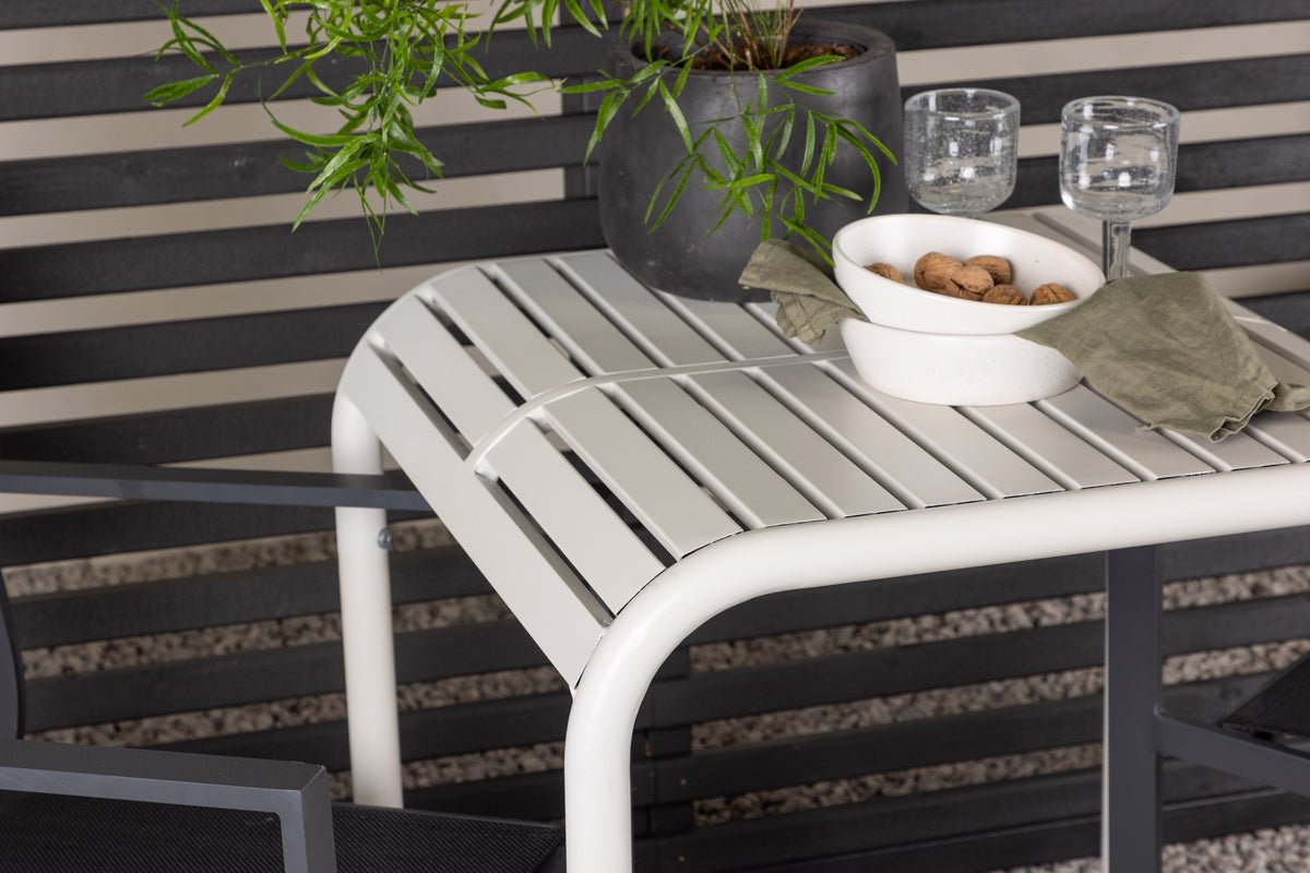 Ensemble de mobilier de jardin Café Florence – ensemble de mobilier de jardin 3 pièces en Beige/Noir