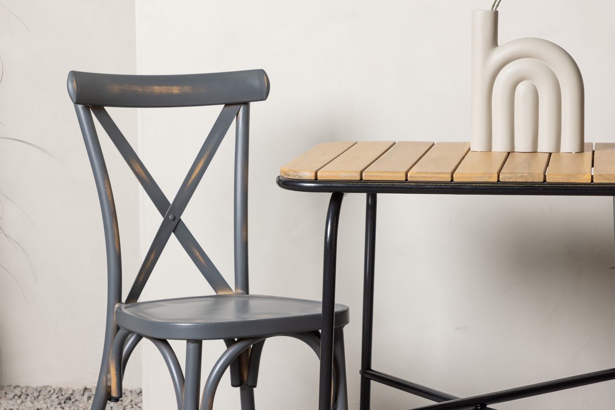 Ensemble de mobilier de jardin Uber – ensemble de jardin 3 pièces avec chaises en aluminium