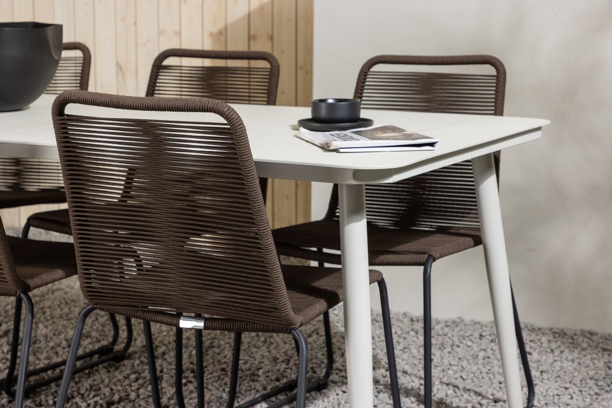 Ensemble de repas de jardin Nashville – Ensemble de mobilier de jardin 7 pièces pour jusqu'à 6 personnes