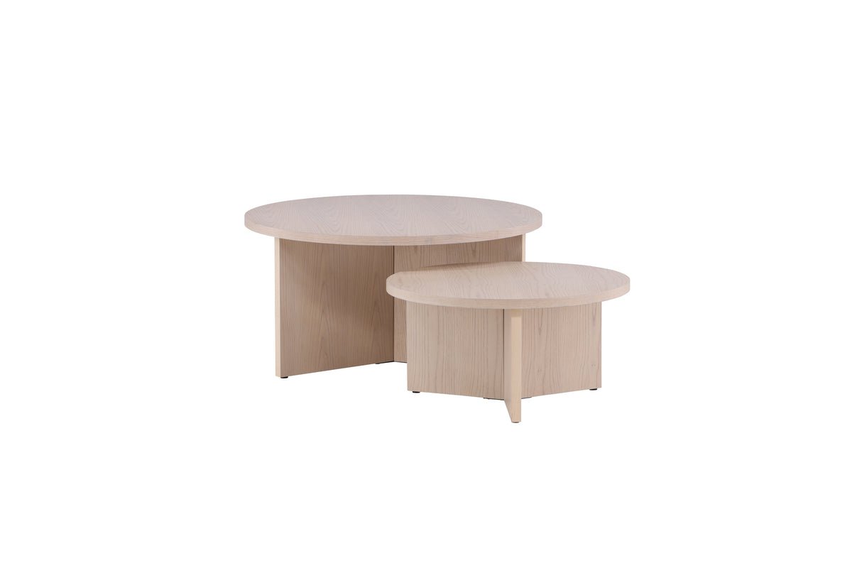 Ensemble de tables basses Allan - 2 tables avec aspect bois