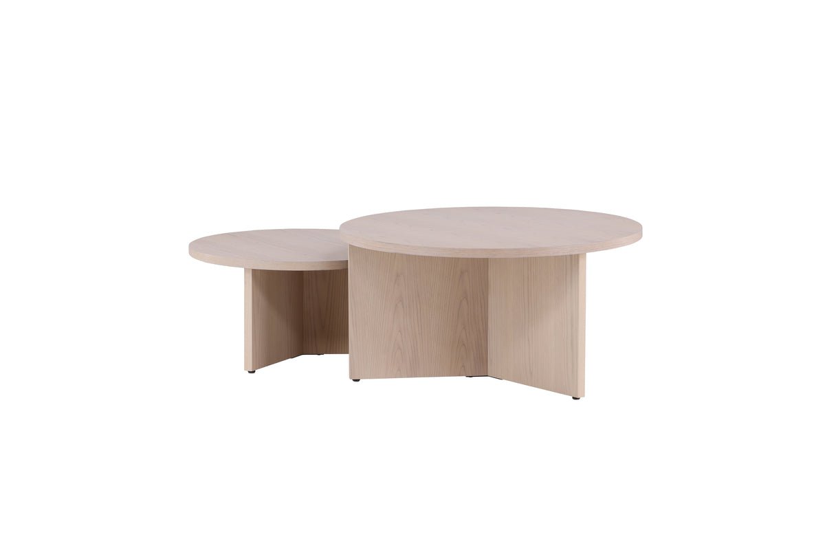 Ensemble de tables basses Allan - 2 tables avec aspect bois