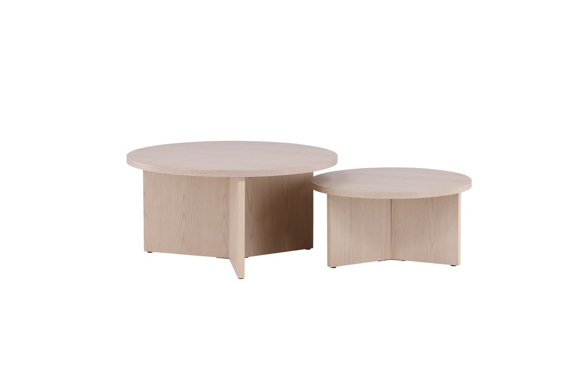 Ensemble de tables basses Allan - 2 tables avec aspect bois