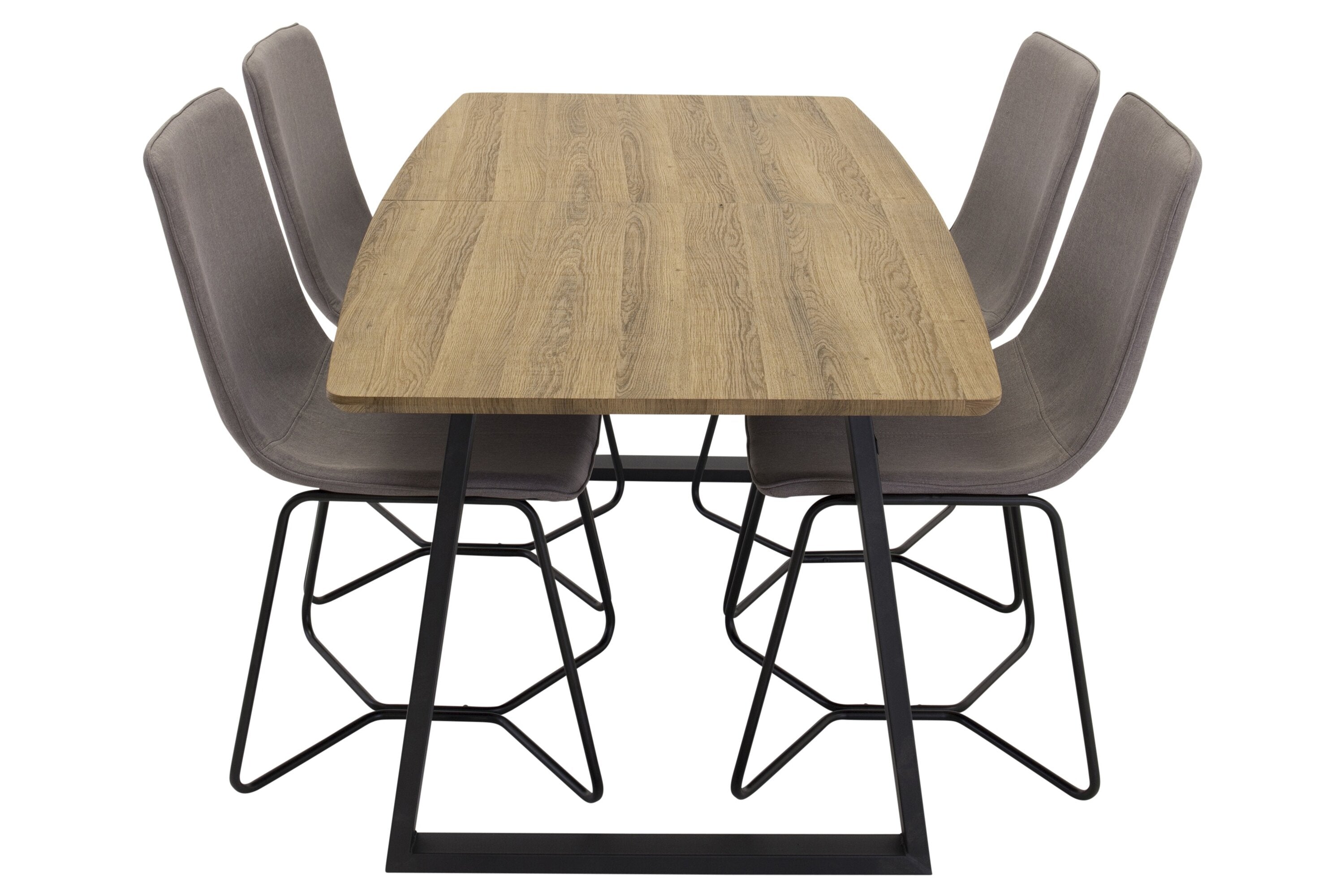 Ensemble de repas de jardin Loftia - Table avec plateau en bois et quatre chaises