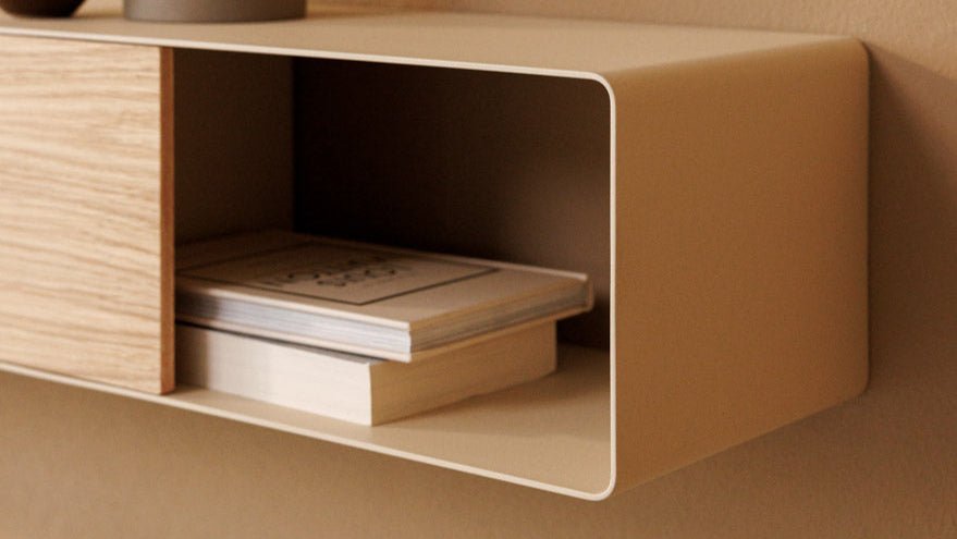 Étagère murale Sion – Commode suspendue en Métal avec support pour câbles