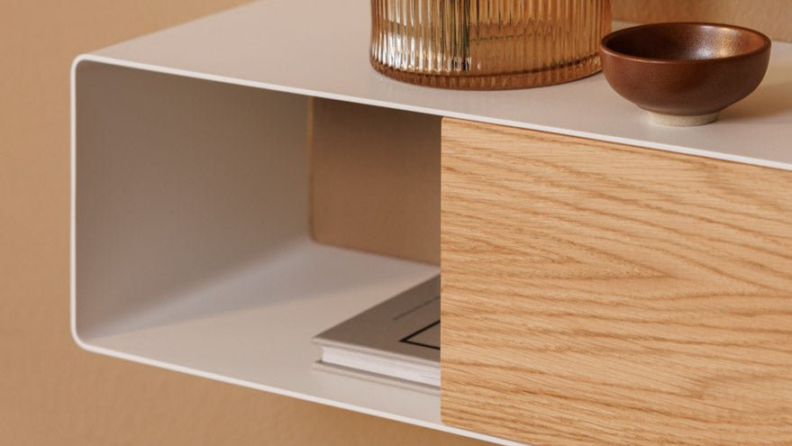 Étagère murale Sion – Commode suspendue en Métal avec support pour câbles