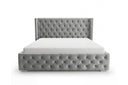 Designer Polsterbett Marlo in Samt – Grau