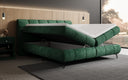 Boxspringbett Milla Cord in Grün (Poso 014) – Stauraum geöffnet