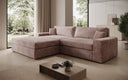 Designer Ecksofa Lugo in Cord – Rosé – Links