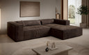 Designer Ecksofa Vasto in Cord – Braun – Rechts