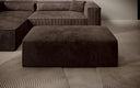 Beistellhocker Vasto in Cord – Braun