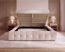 Designer Polsterbett Nela in Bouclé – Beige