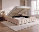 Designer Polsterbett Nela in Bouclé – Beige