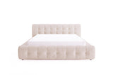 Designer Polsterbett Nela in Bouclé – Beige