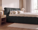 Designer Polsterbett Nela in Bouclé – Anthrazit