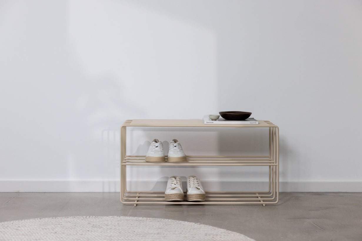 Étagère à chaussures Neva – étagère en métal avec style loft en plusieurs couleurs
